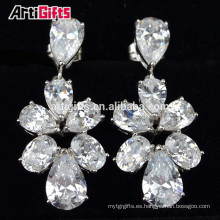Cheap earrings made in china cubic zirconia diamond bridal earrings